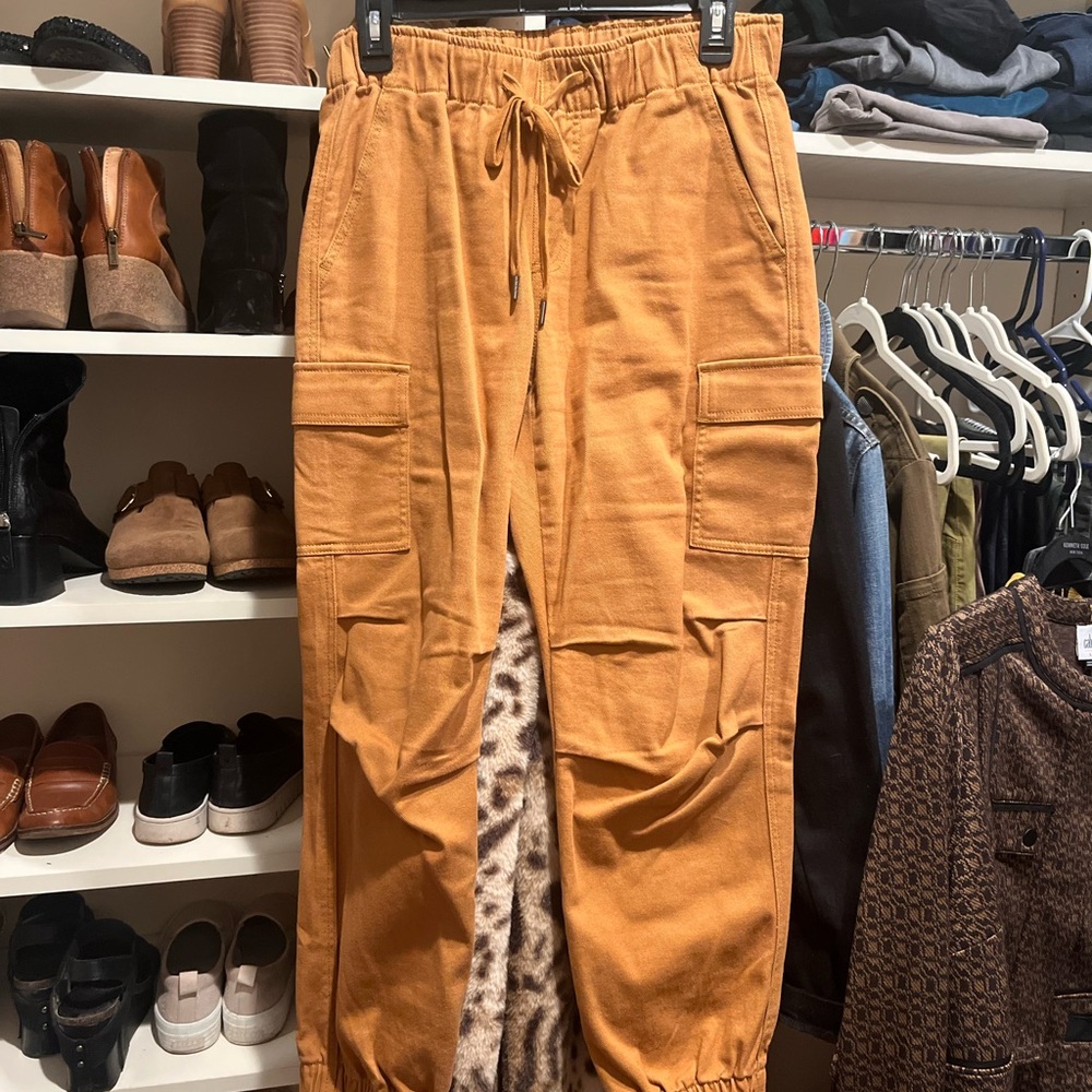 CAbi Women's Orange Cargo Pants
